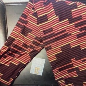 Lularoe tc leggings geometric print new with tag purple stripes